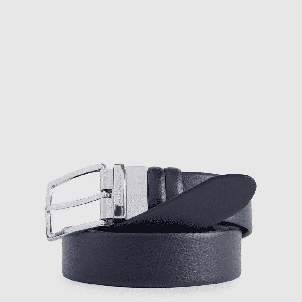 PIQUADRO Cintura uomo reversibile NERO/BLU 