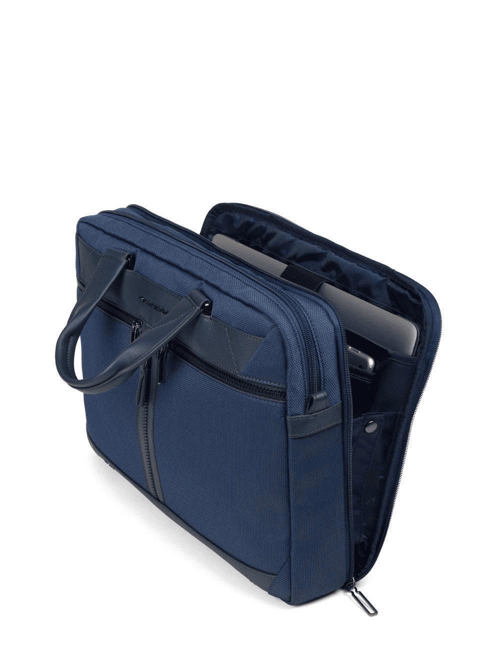 PIQUADRO Cartella fast-check a due manici porta PC Blu 