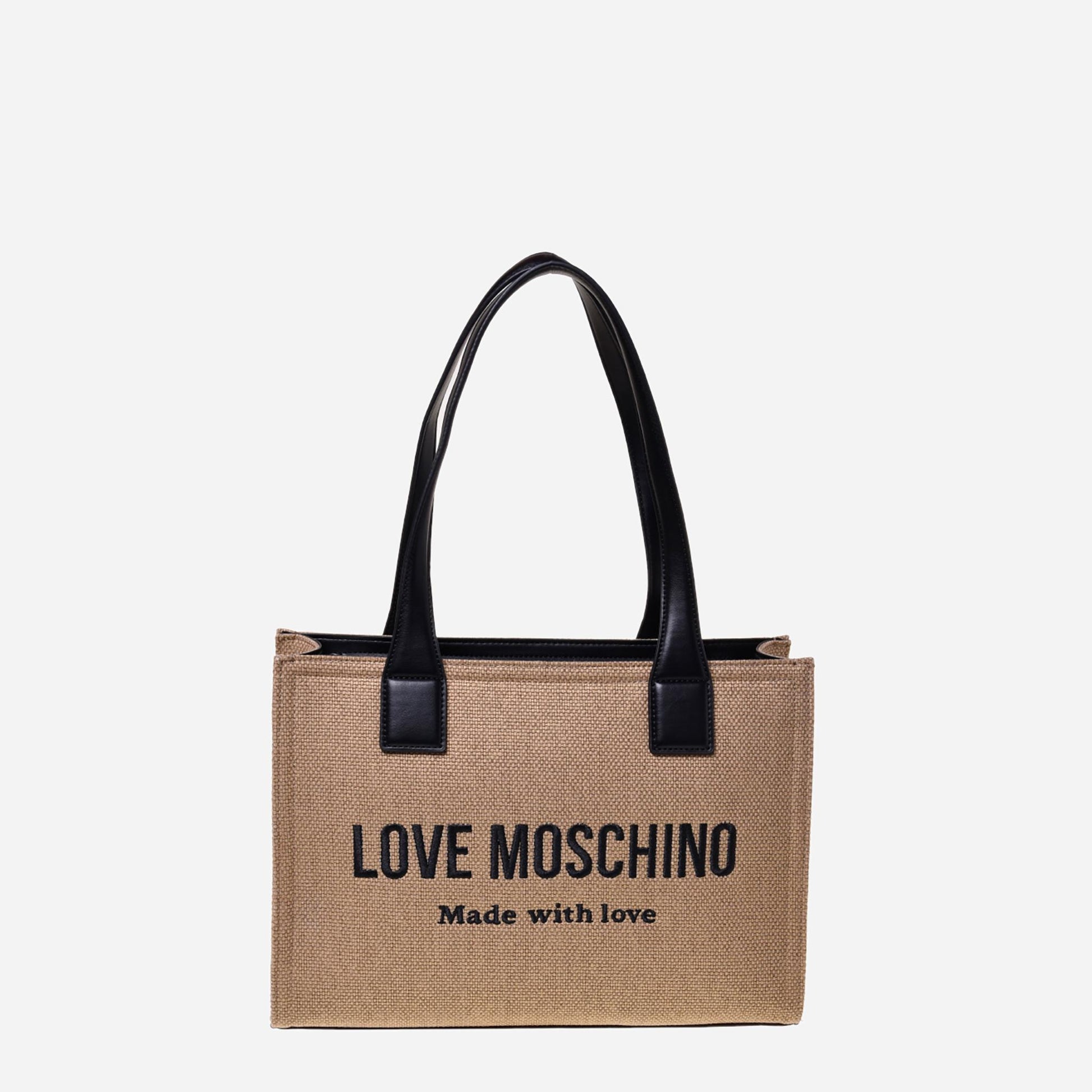 Love Moschino Moschino Shopper Canvas Nero/oro 