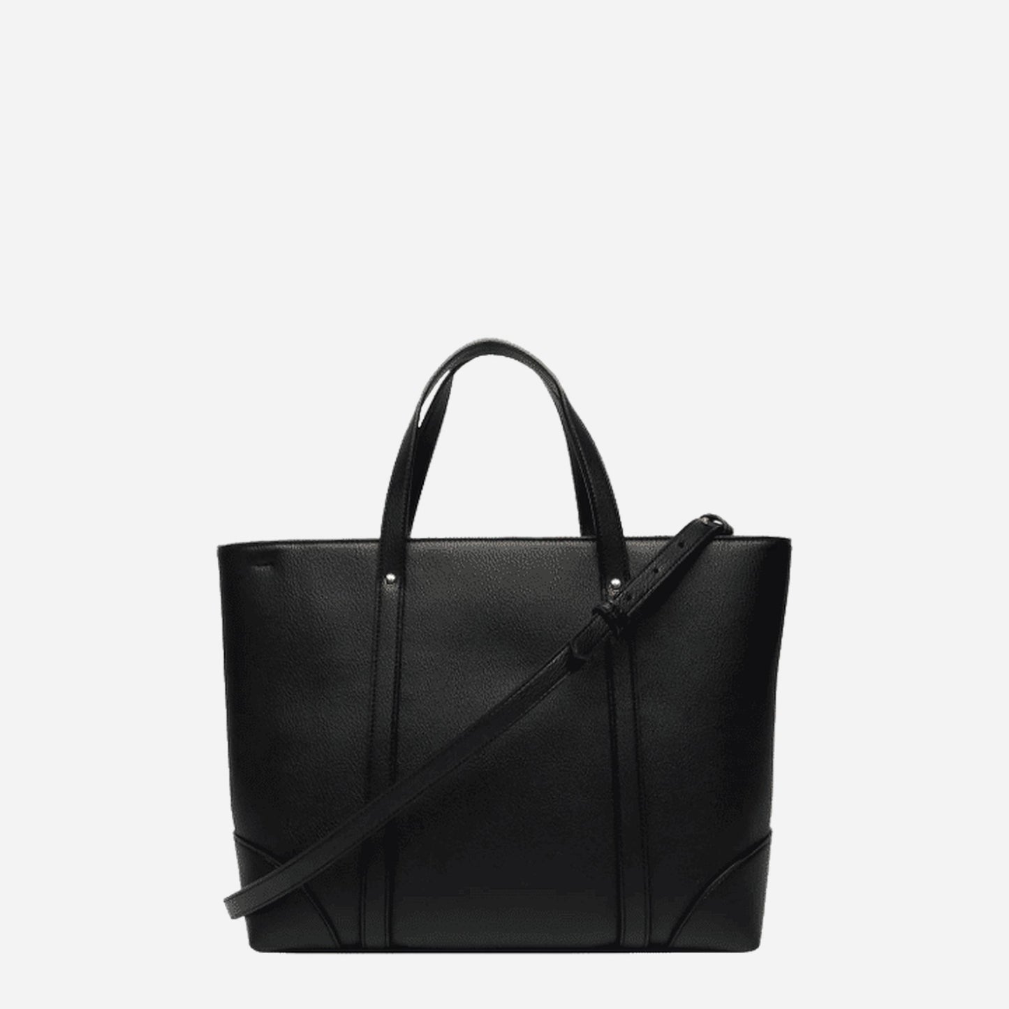 ARMANI EXCHANGE Shopper media in pelle BLACK 