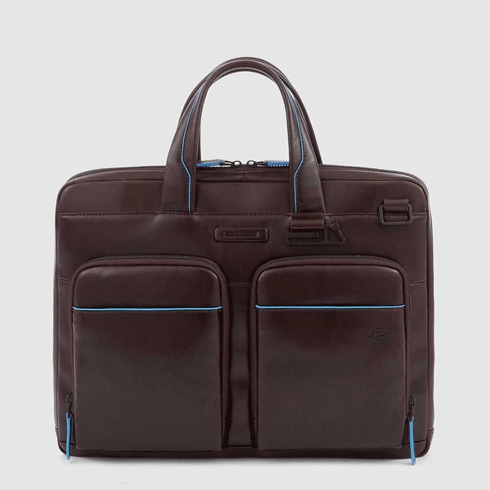 PIQUADRO Cartella sottile porta computer e porta iPad® Mogano 