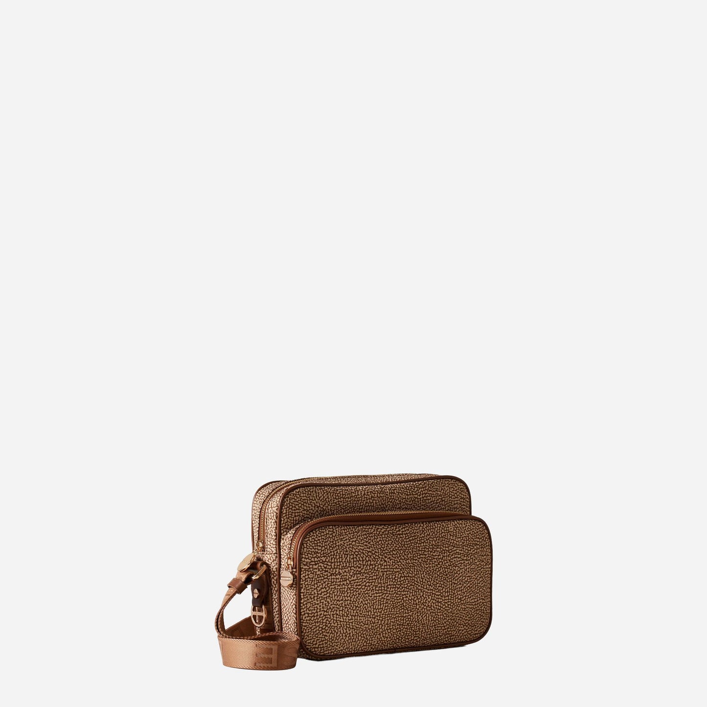 borbonese BORSA CAMERA CASE MEDIUM Beige/marrone 