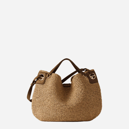 borbonese LONDON BORSA SHOPPING LARGE NATURALE/COGNAC 
