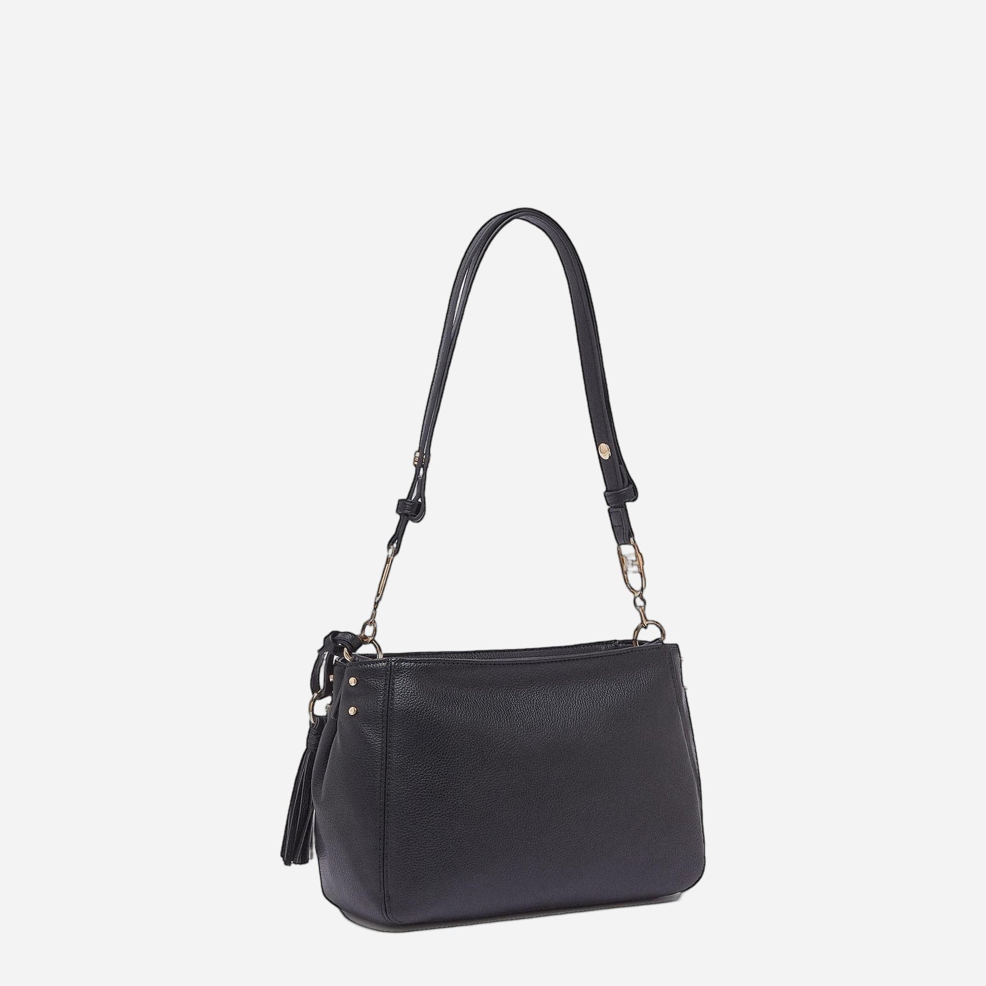 LIU JO Borsa media con charm BLACK 
