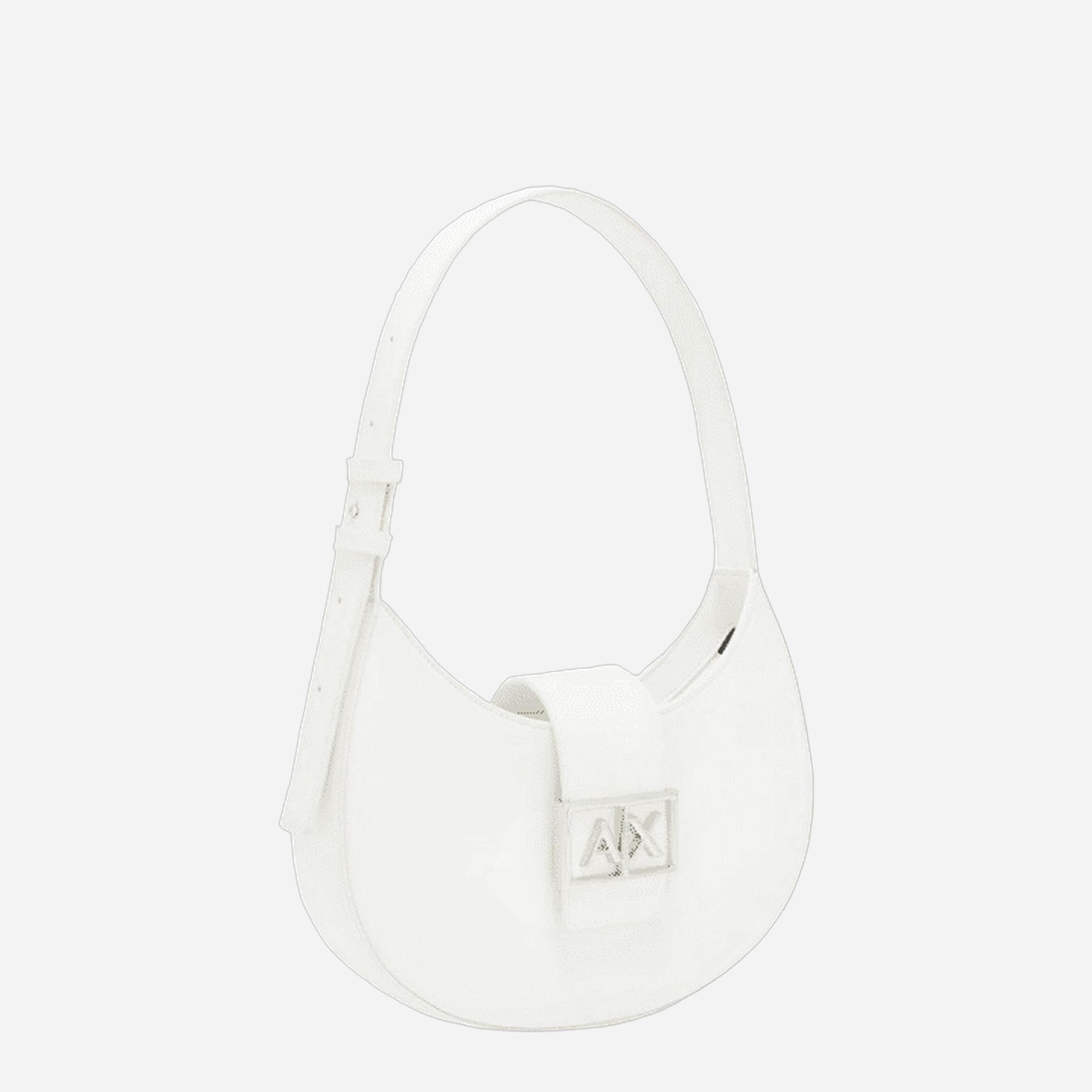 ARMANI EXCHANGE Borsa a tracolla in tessuto Off White 