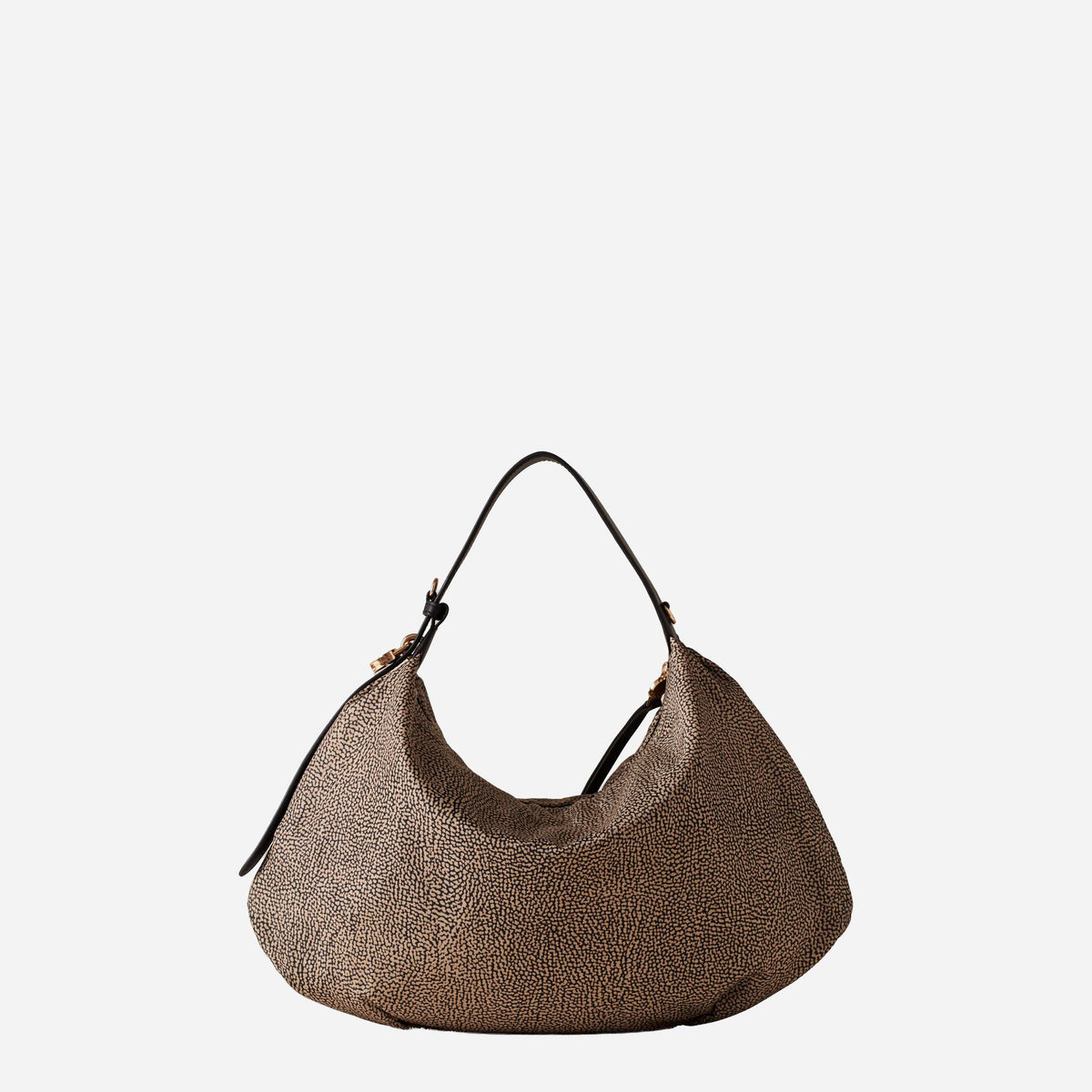 borbonese PRIVE BORSA HOBO MEDIUM OP NATURALE/NERO 