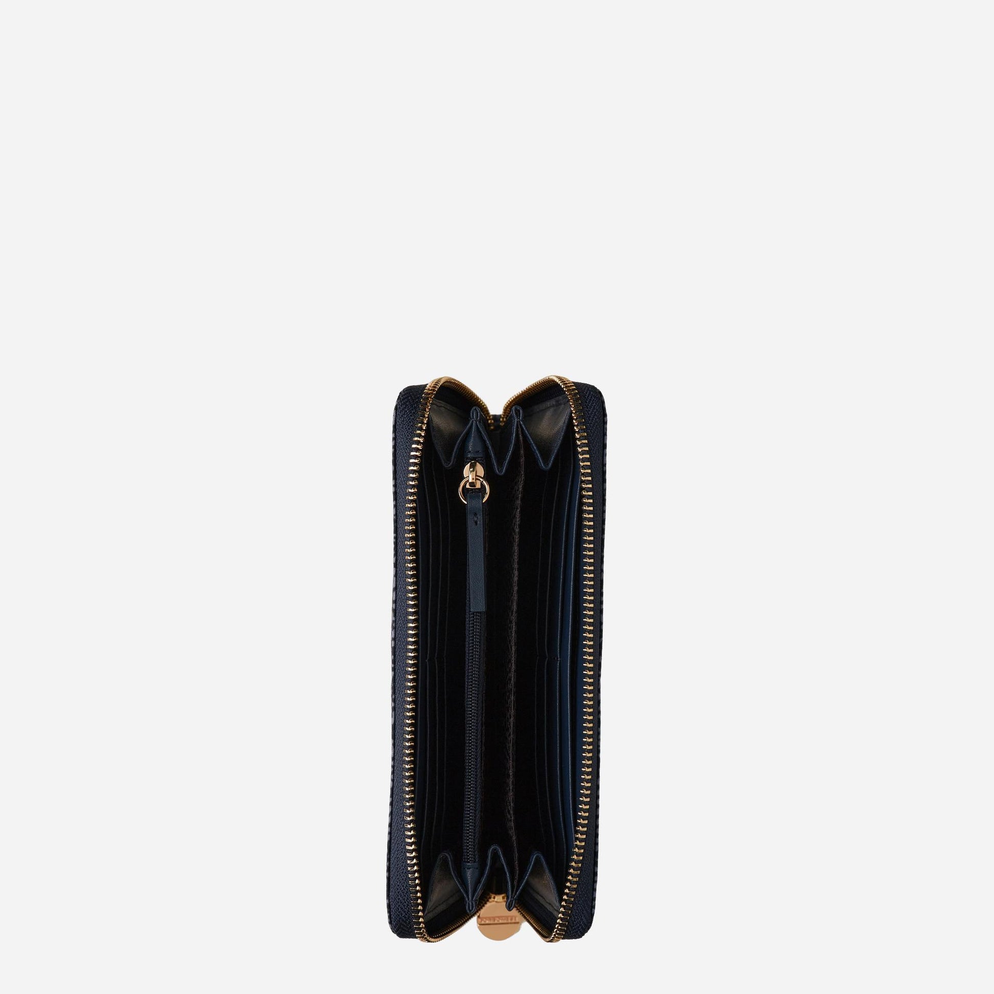 borbonese PORTAFOGLIO LARGE ZIP AROUND Blu lapis 