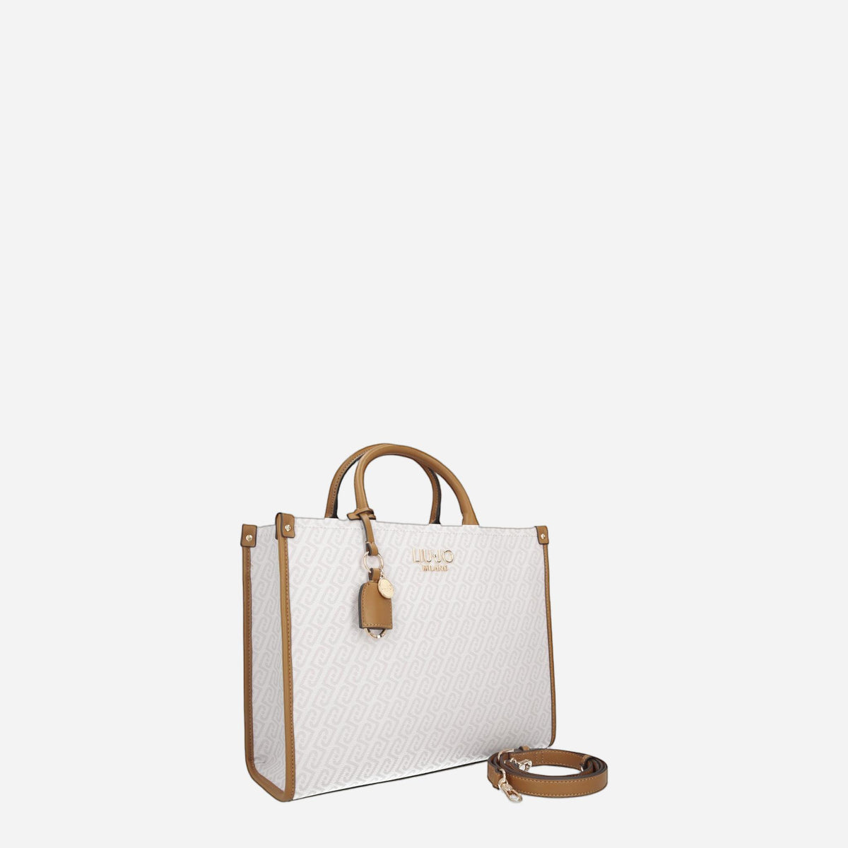 LIU JO Borsa jacquard media Naturale/sequoia 