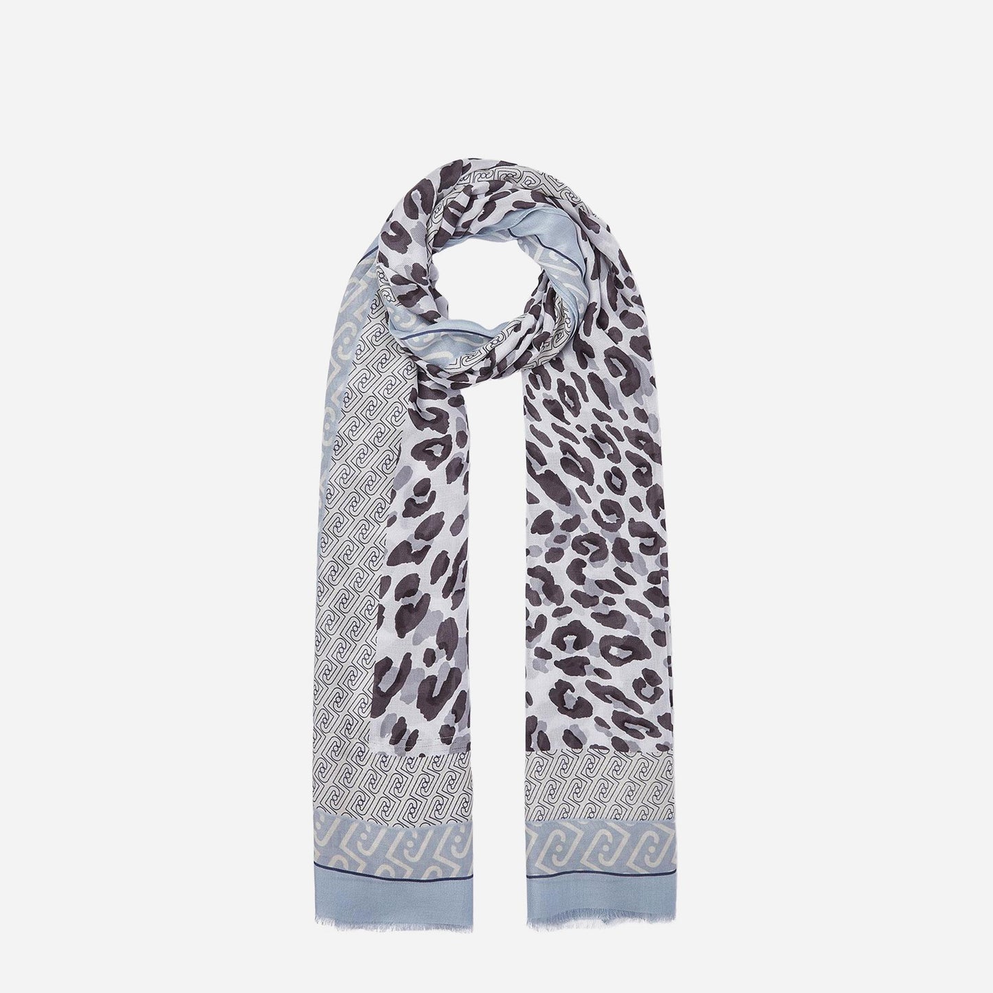 LIU JO Stola animalier Dusty blue 