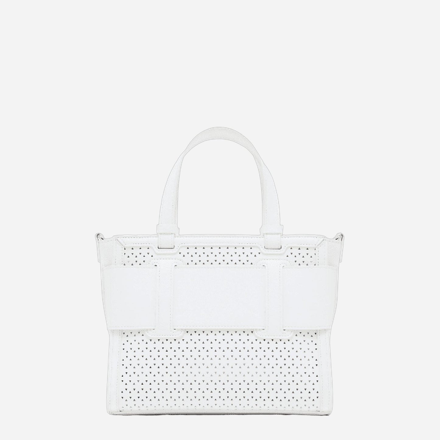 ARMANI EXCHANGE Borsa a mano laserata Off White 