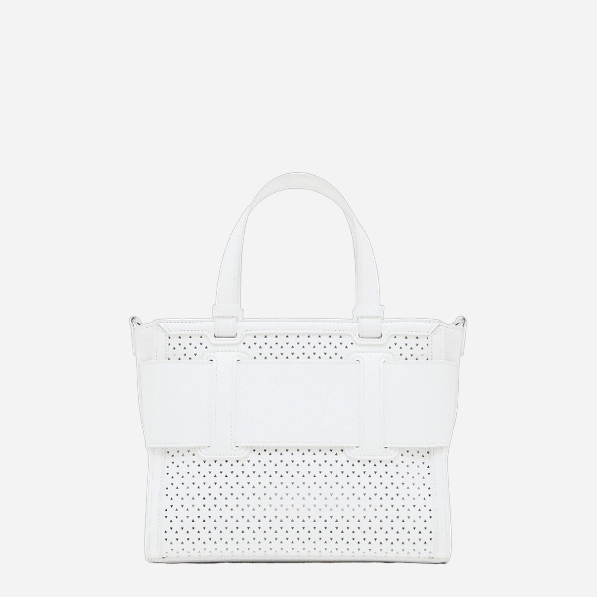 ARMANI EXCHANGE Borsa a mano laserata Off White 