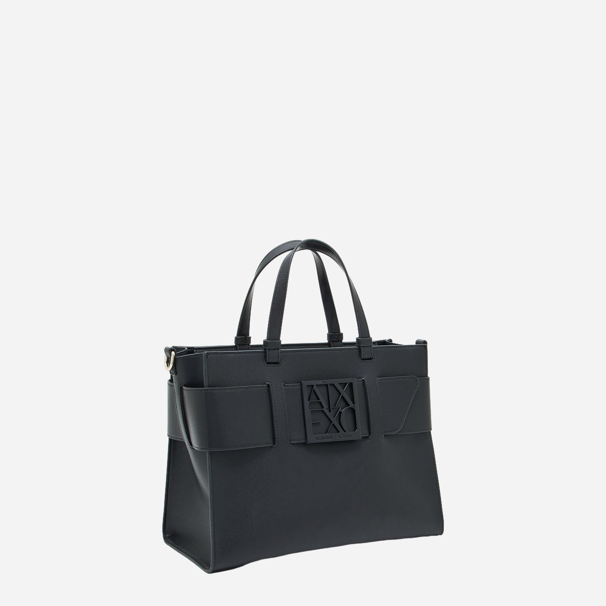 ARMANI EXCHANGE Borsa a mano con tracolla regolabile BLACK 