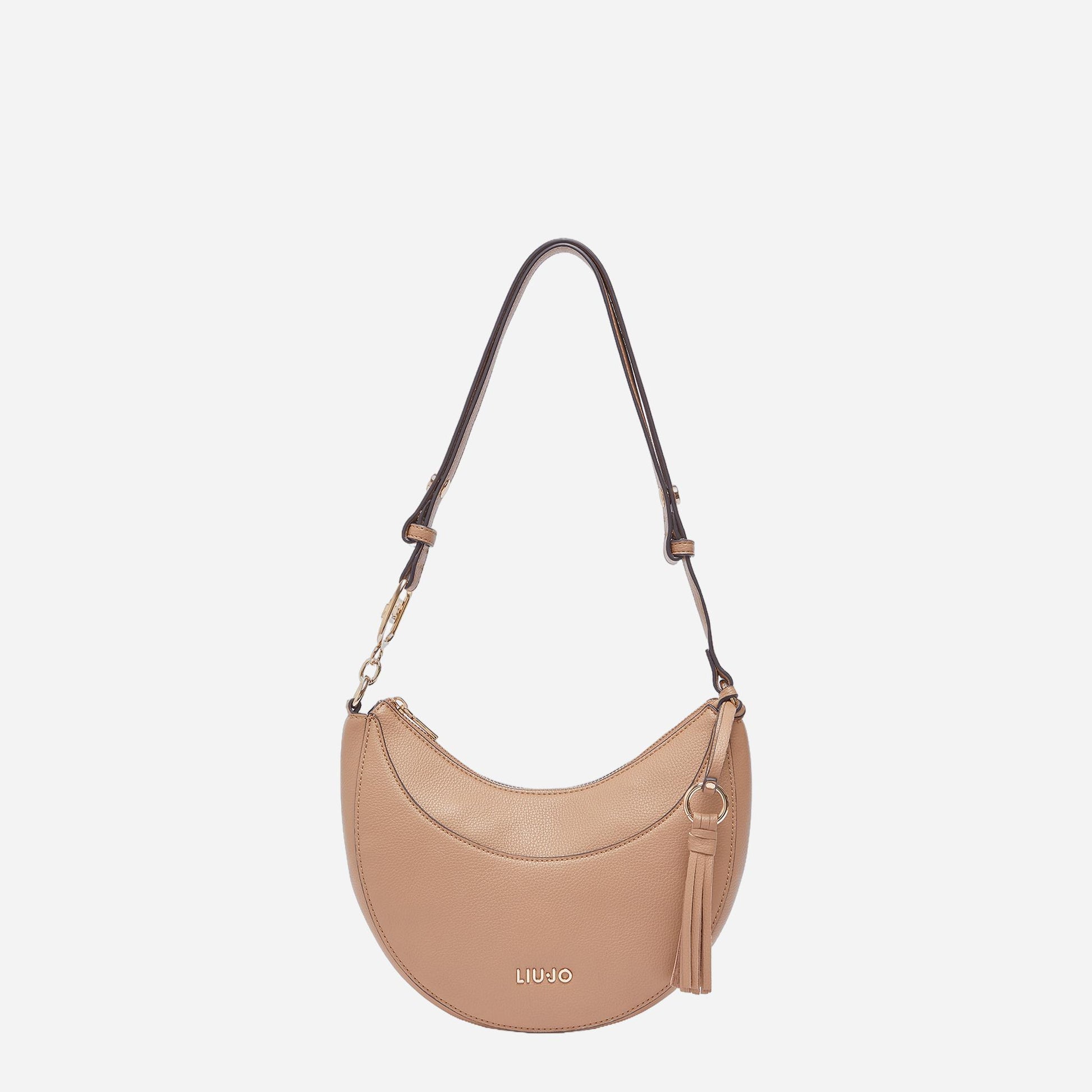 LIU JO Borsa hobo media con charm Cammello 