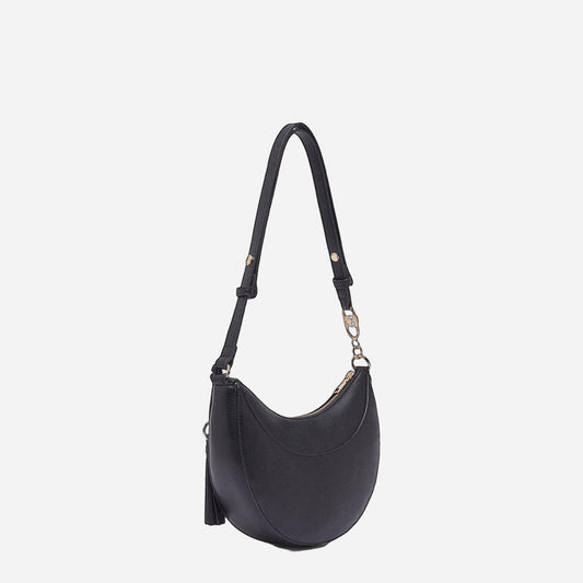 LIU JO Borsa hobo media con charm BLACK 