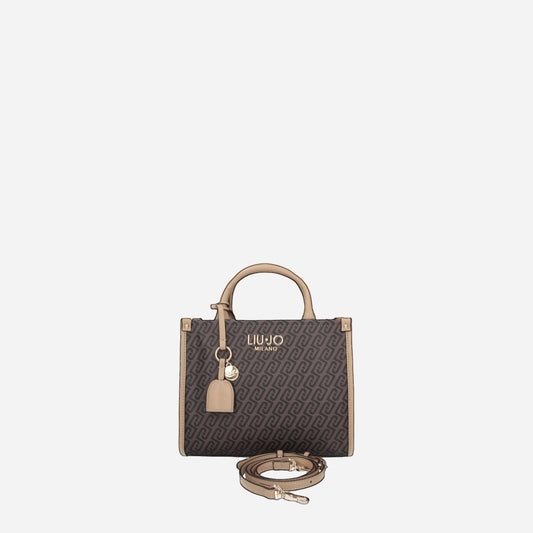 LIU JO Borsa piccola jacquard Testa moro/dk.cipria 