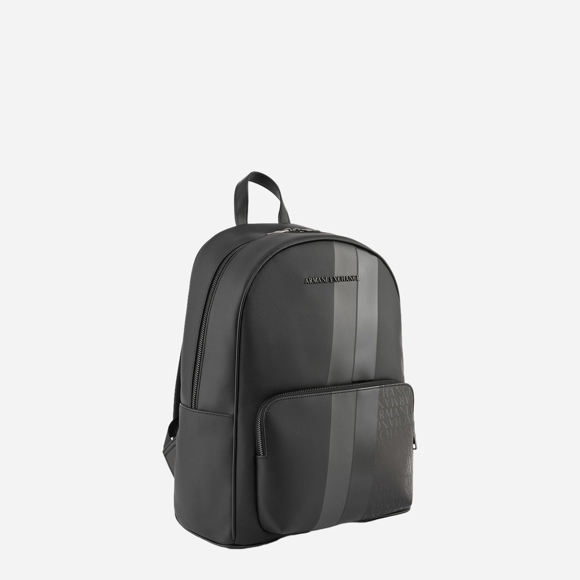 ARMANI EXCHANGE Zaino in pelle sintetica BLACK/GUNMETAL/SHINY BLACK 