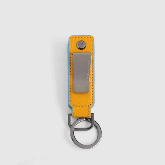 PIQUADRO Portachiavi in pelle Giallo 