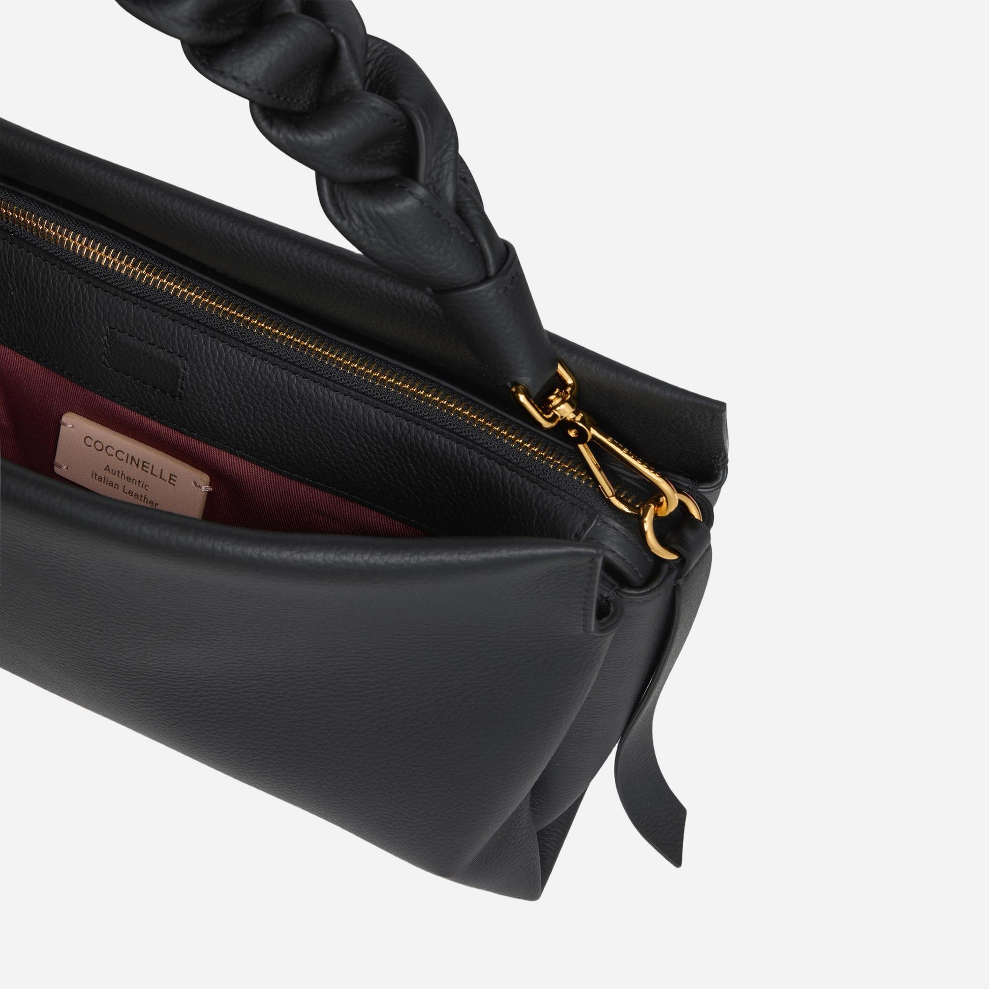 coccinelle Boheme Medium NOIR/COGNAC 