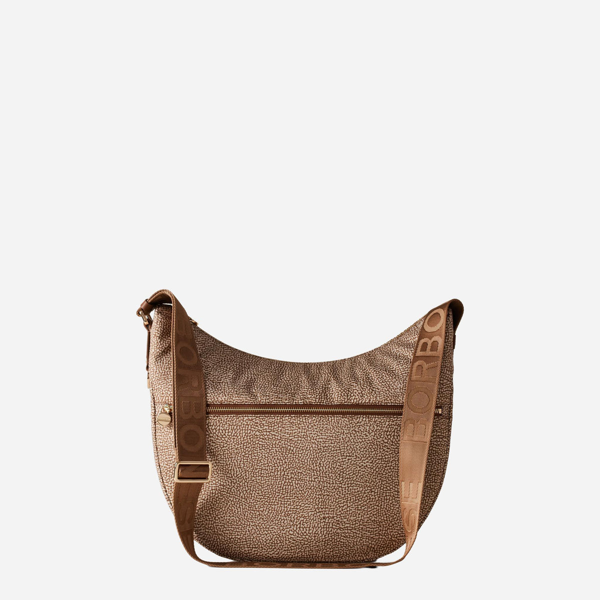 borbonese ECO LINE LUNA BAG MEDIUM Beige/marrone 