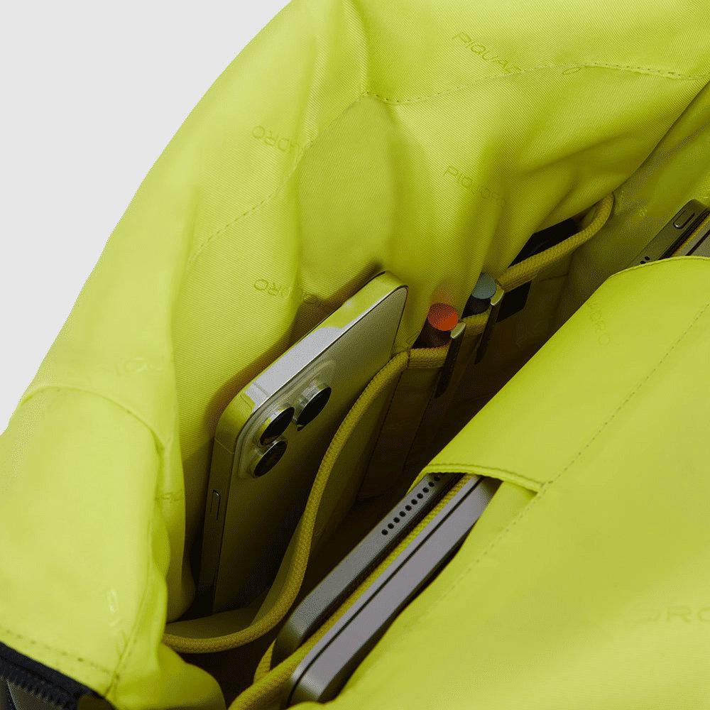 PIQUADRO Zaino roll-top per PC e iPad® Nero 