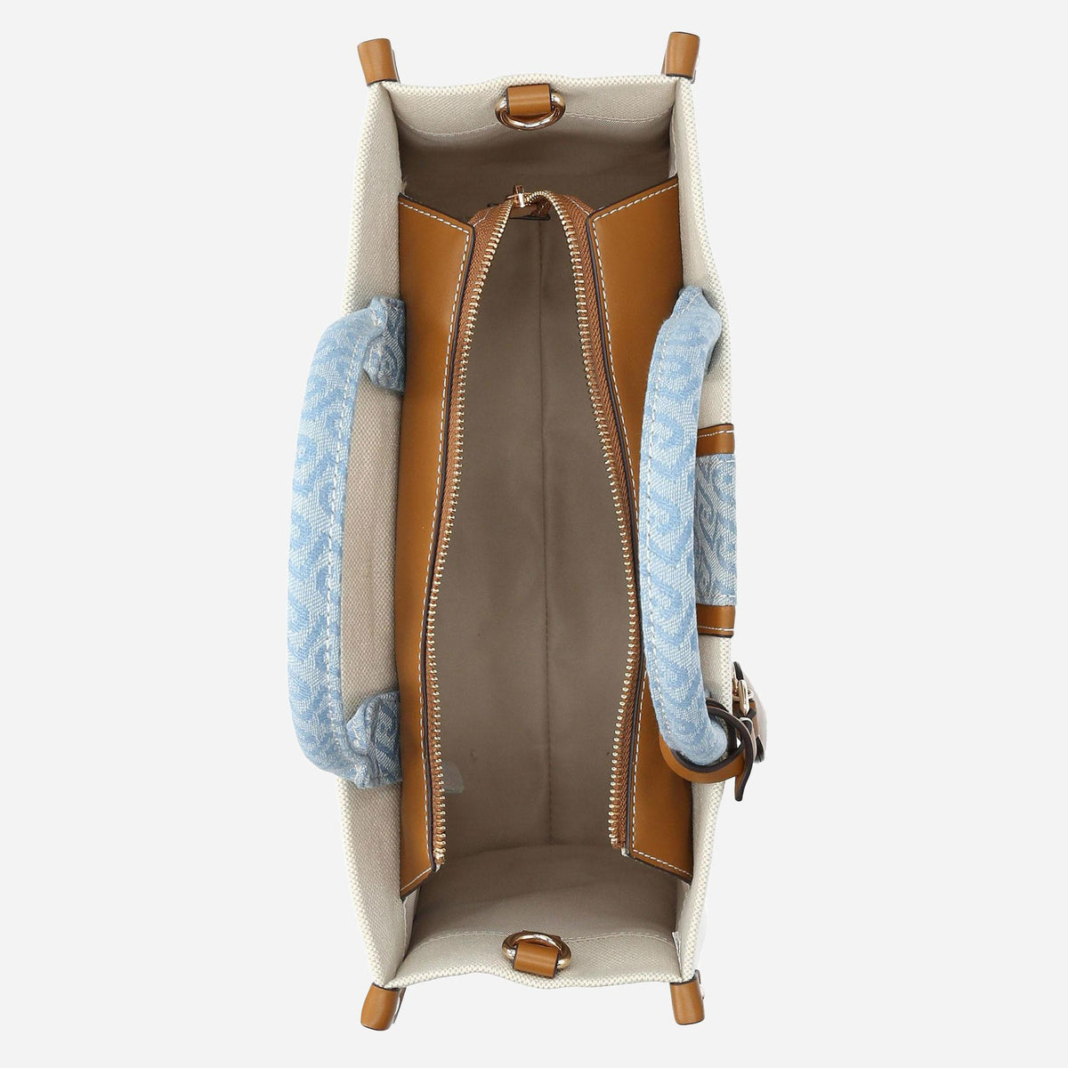 LIU JO Borsa jacquard media Neutro/denim 