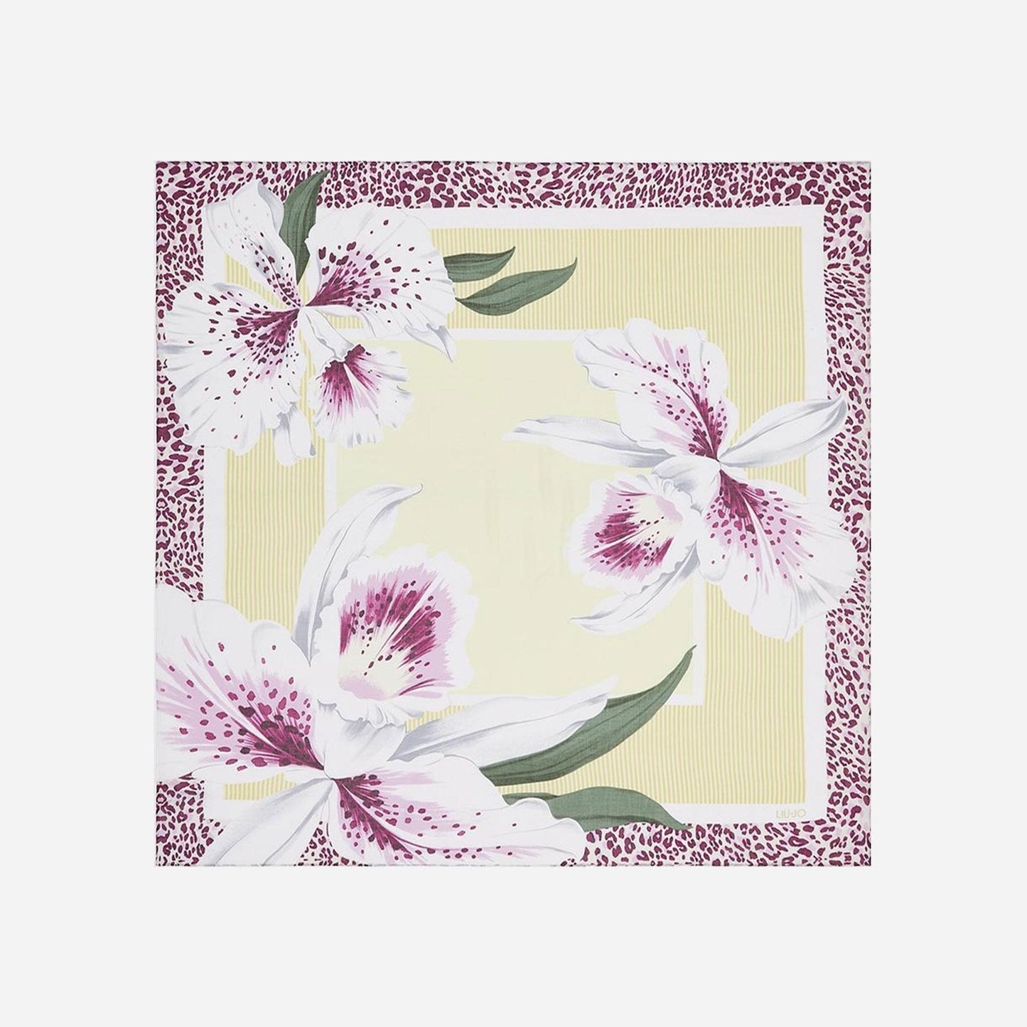 LIU JO Foulard grande con orchidea Avocado 