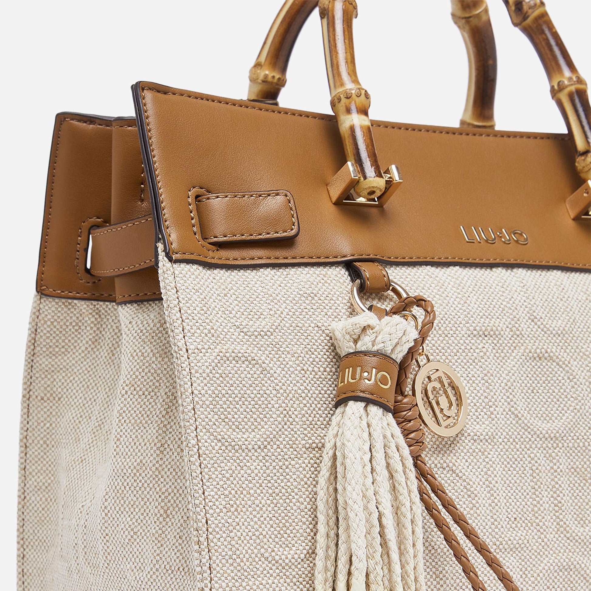 LIU JO Borsa media con charms Naturale 