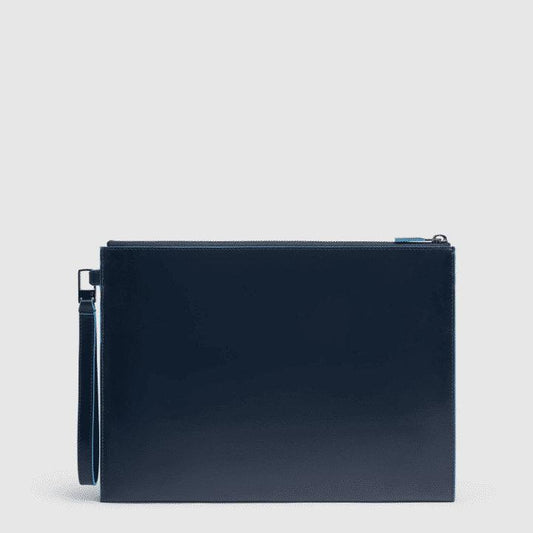 PIQUADRO Pochette uomo porta iPad® in pelle con polsiera BLU2 