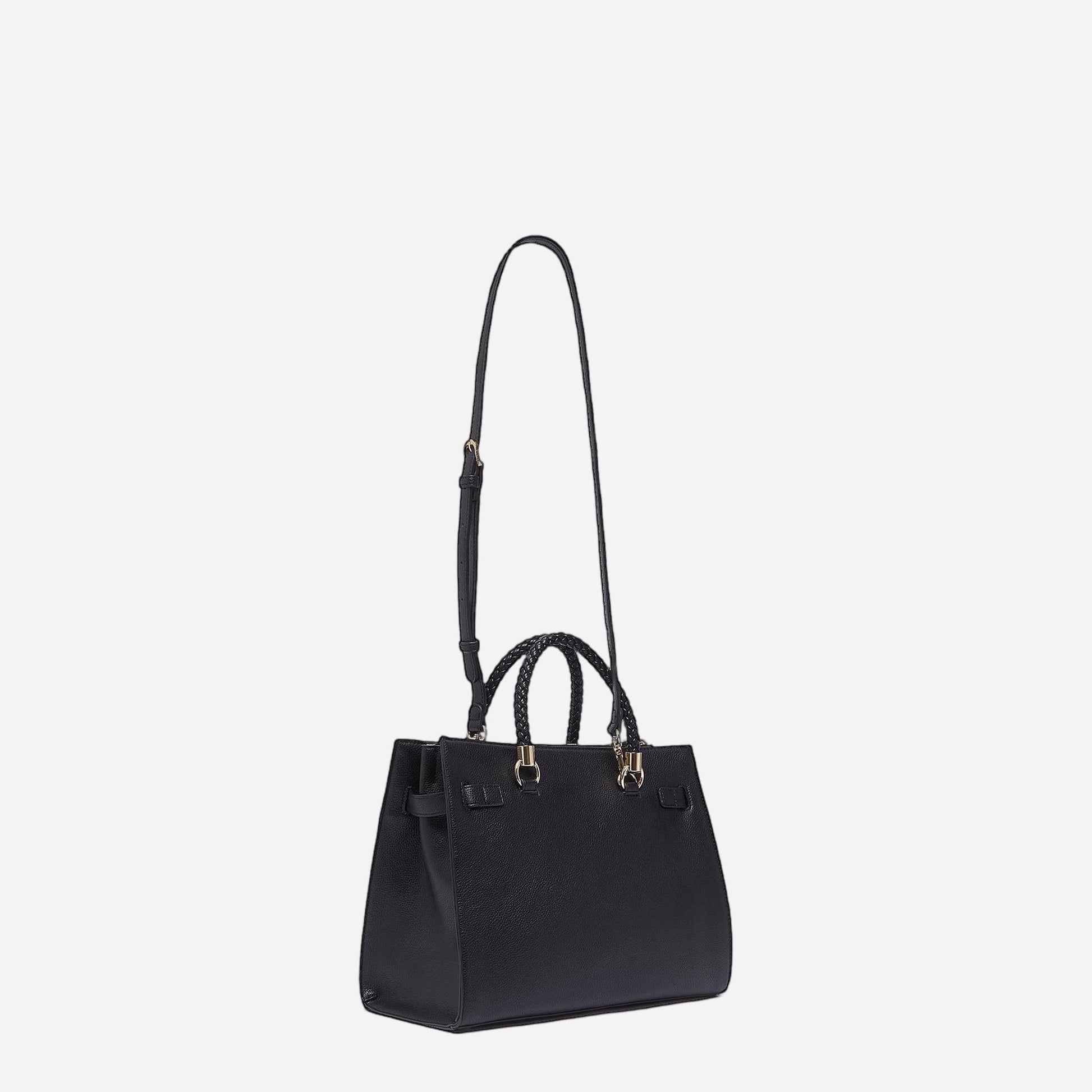 LIU JO Borsa satchel media con charms BLACK 