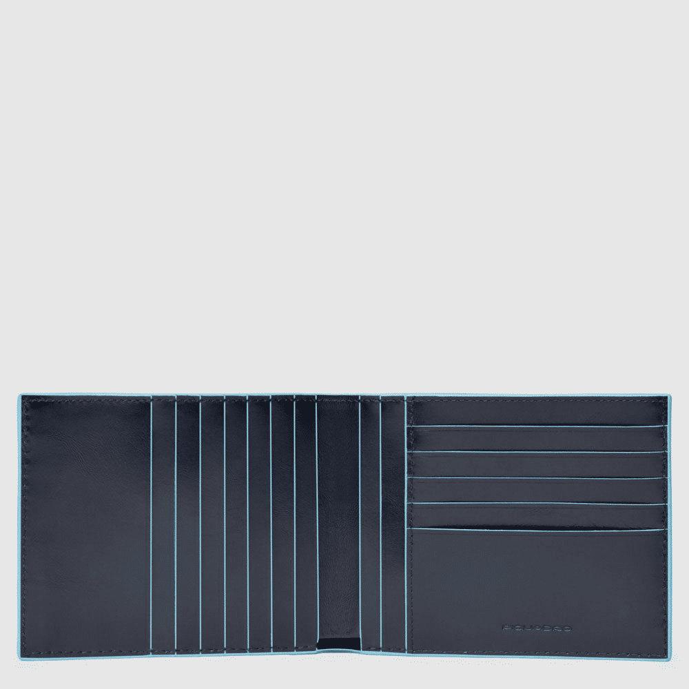 PIQUADRO Portafoglio uomo con dodici fessure porta carte BLU2 