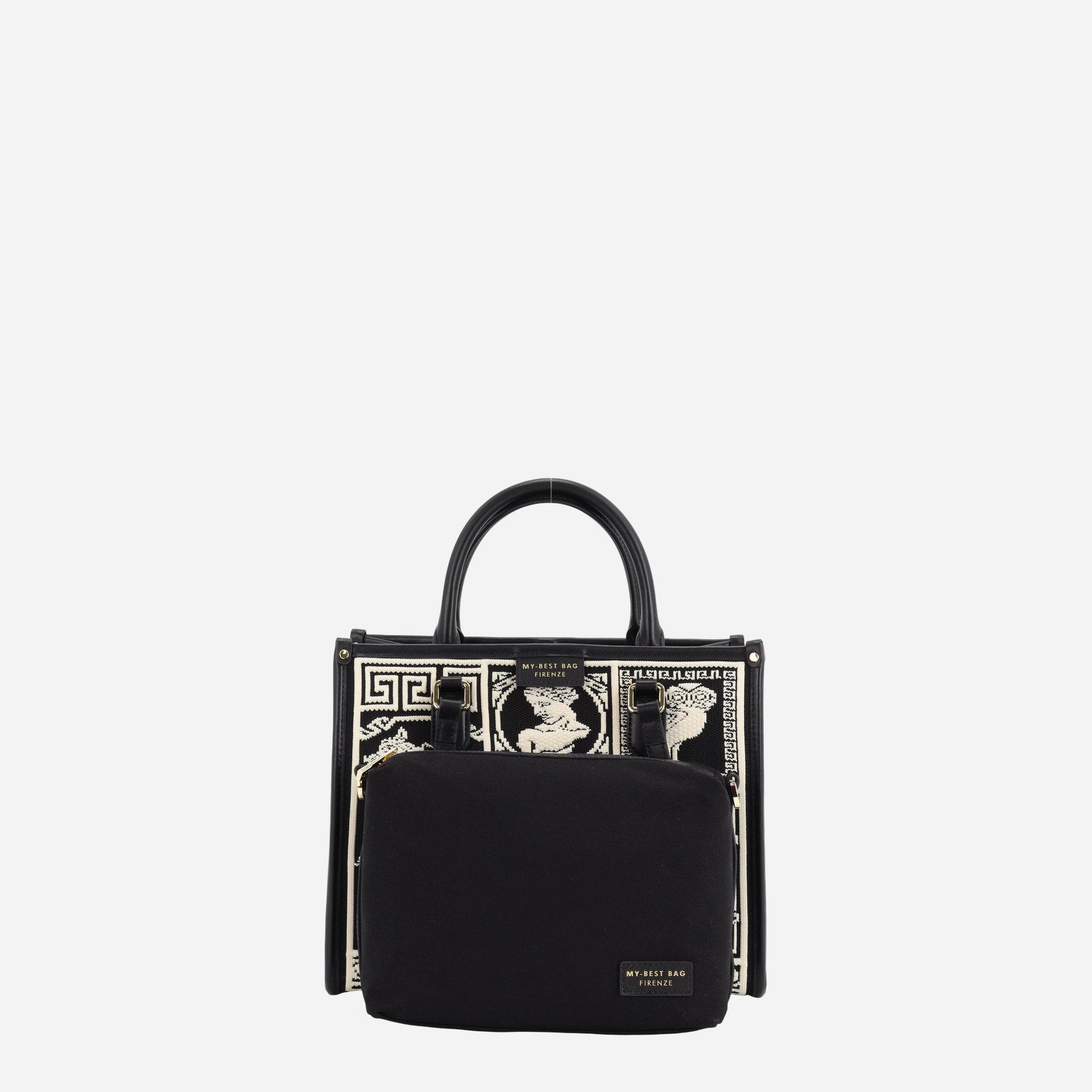 MY BEST BAG ATENA AGORÀ CLUTCH BLACK/WHITE 