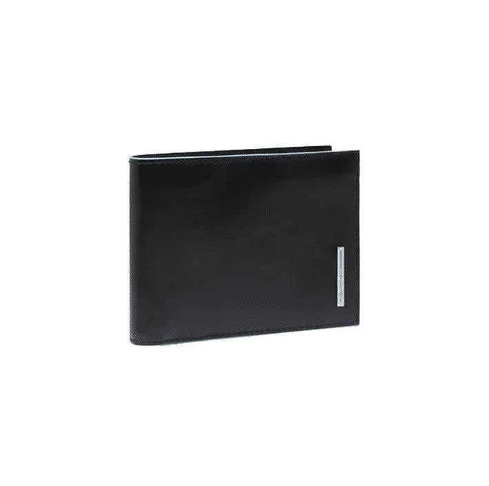 PIQUADRO Portafoglio uomo con due scomparti per baconote Nero 