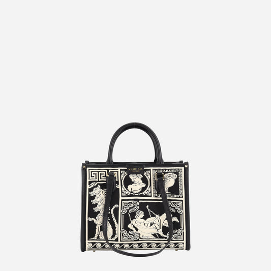 MY BEST BAG ATENA AGORÀ CLUTCH BLACK/WHITE 