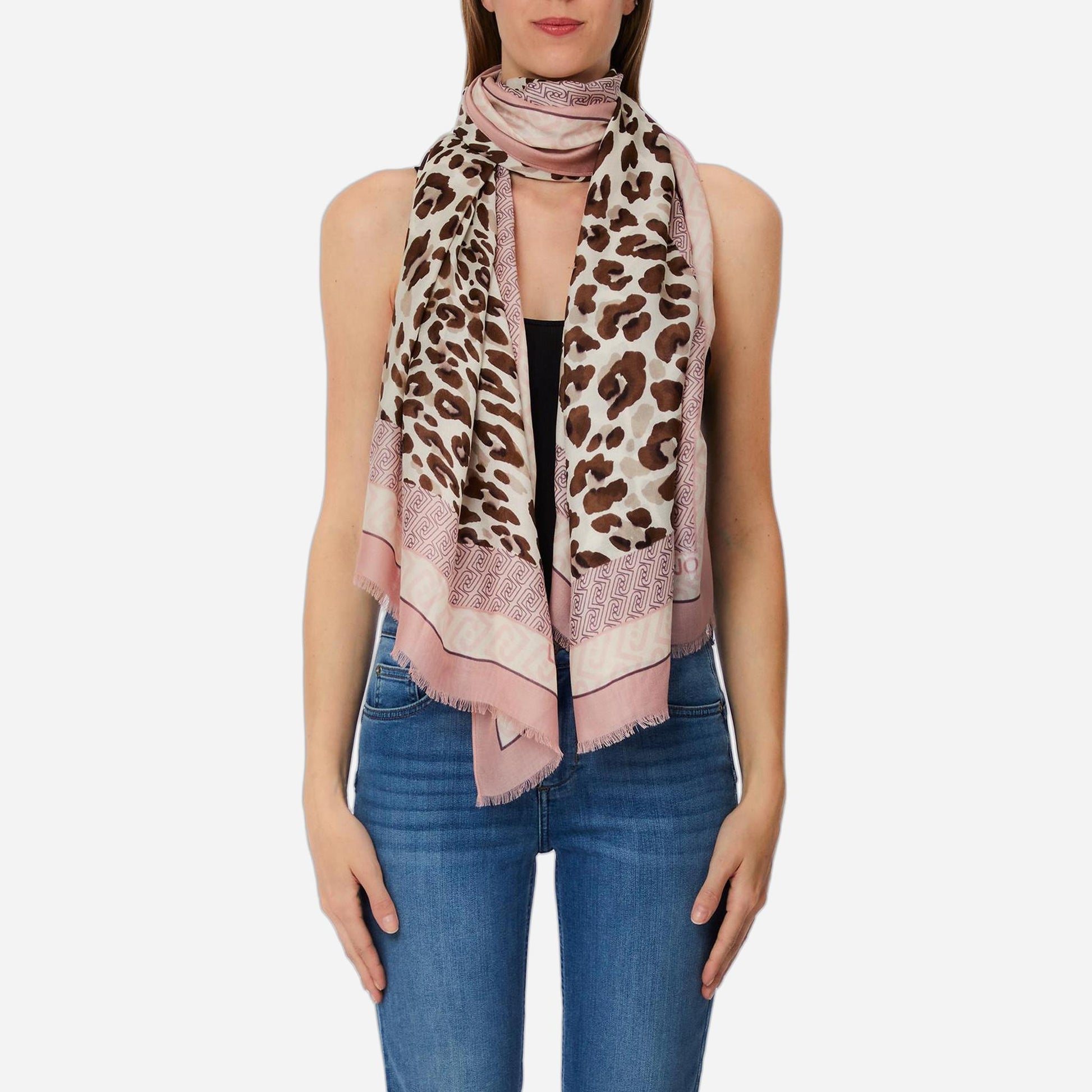 LIU JO Stola animalier Soft peony 